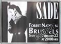 Sade, 22 February 1986, Promise Tour, Forest National, Brussels, Belgium, Promo, Affiche, Belgium