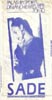 Sade, 9 February 1986, Promise Tour, Palais des Sports, Paris, France, Ticket, France